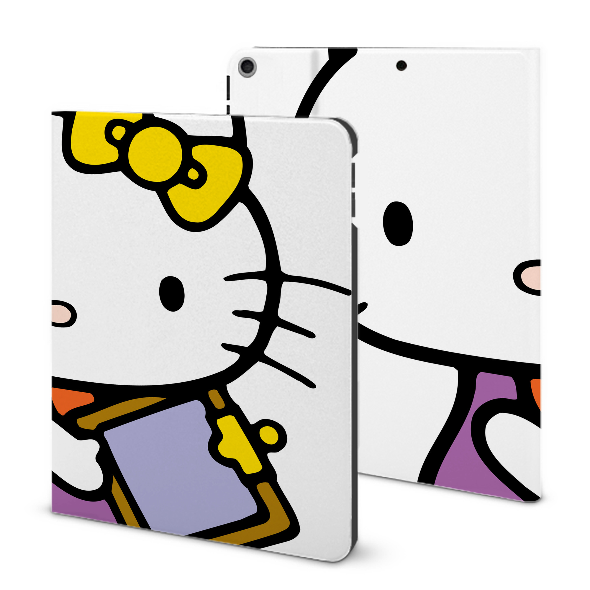 （画像用） Hello Kitty ハローキティ IPad ケース ブック型 PUレザー TPU 耐衝撃 軽量 薄型 ペン収納なし 全面保護 IPad 各モデル対応